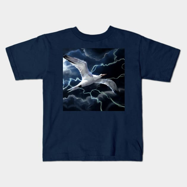 Storm Bird Kids T-Shirt by Ashdoun